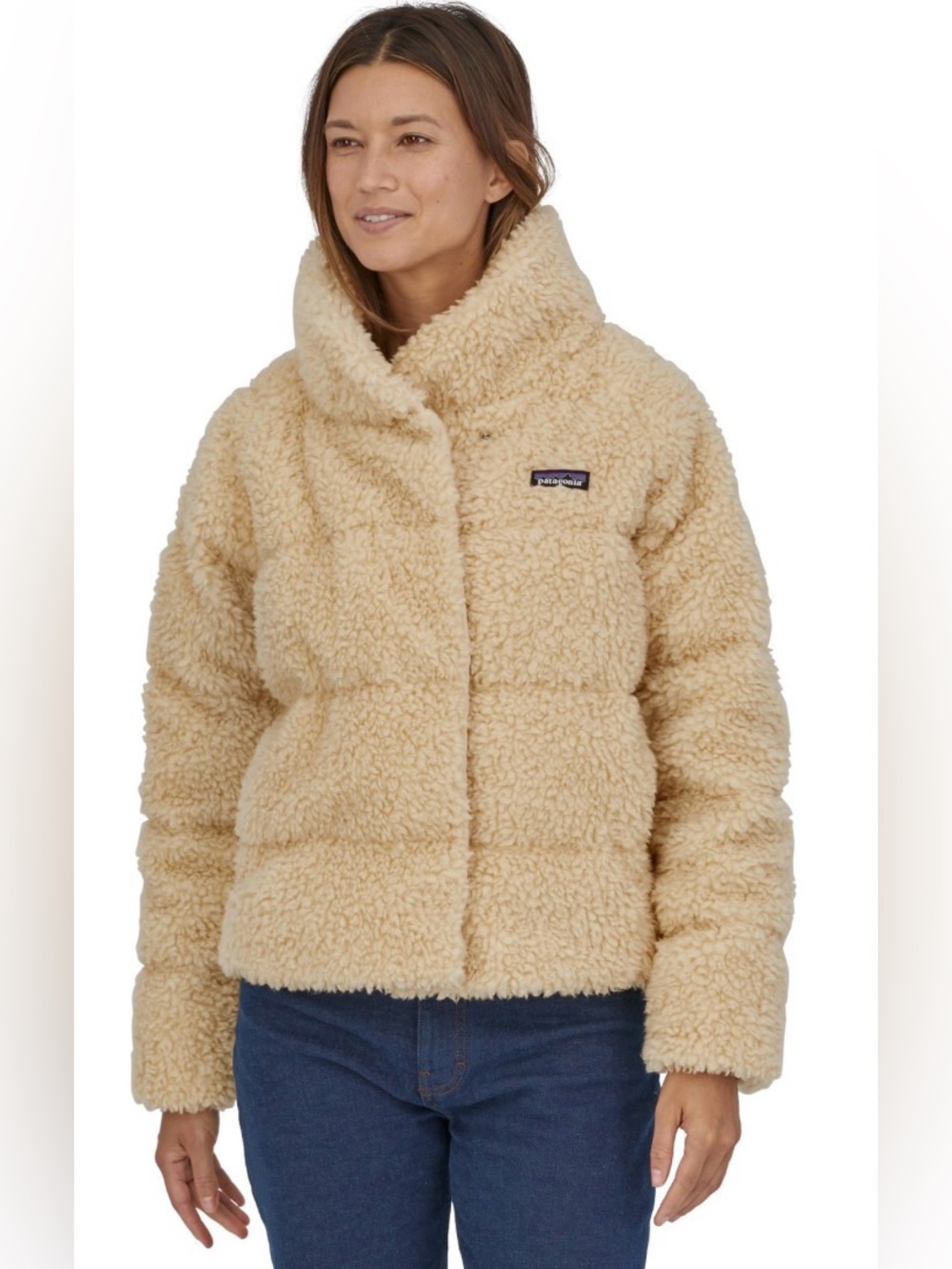 Patagonia high pile fleece down jacket size large